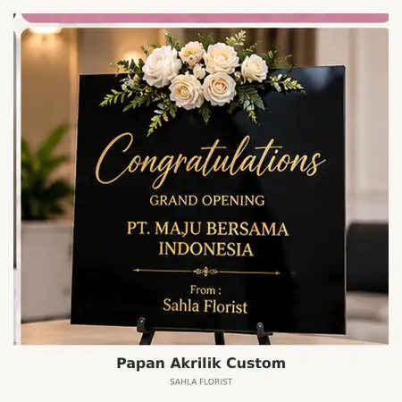 Papan Bunga Akrilik Parigi Moutong